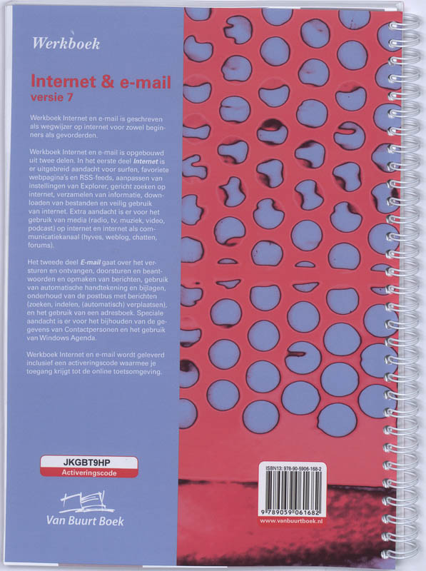 Achterkant van Werkboek Internet en E-mail versie 7