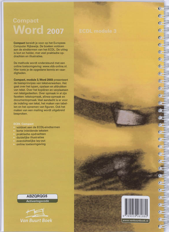 Achterkant van ECDL Module 3