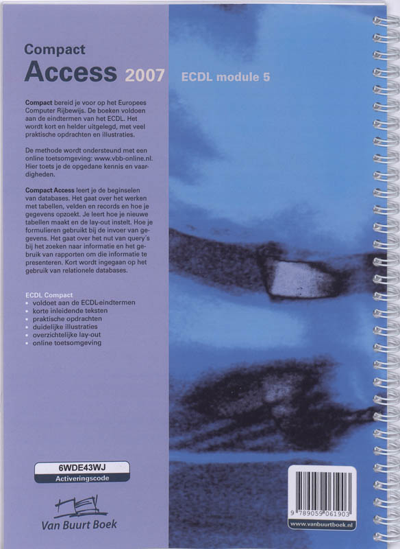 Achterkant van ECDL module 5