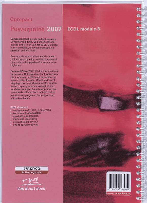 Achterkant van ECDL module 6