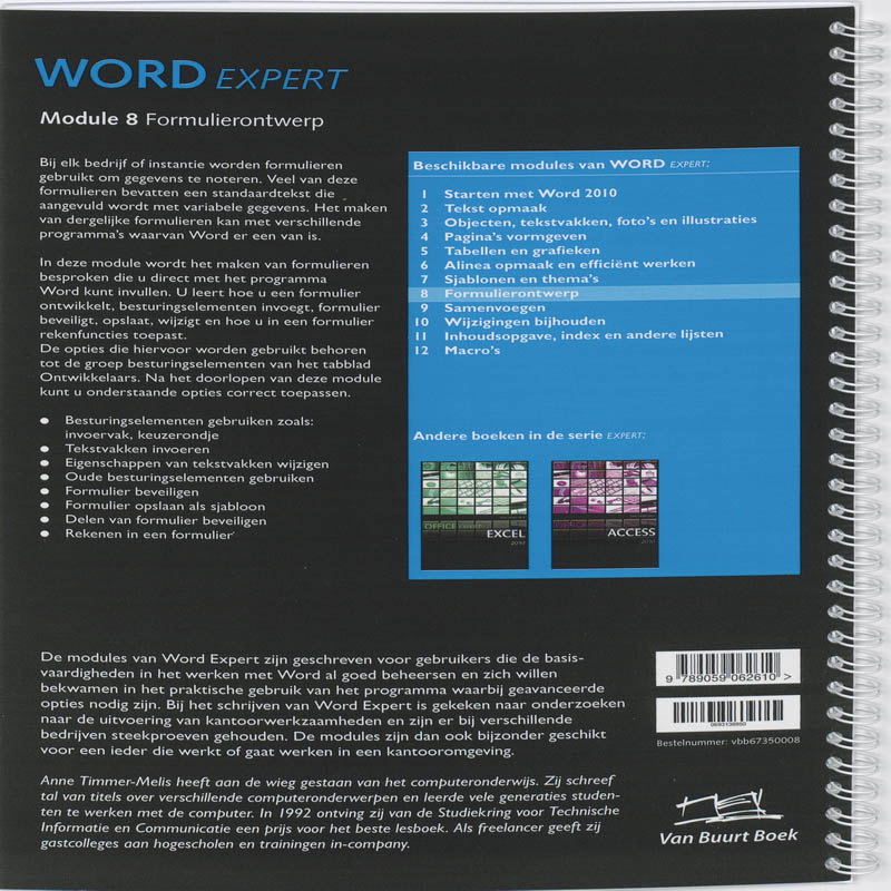 Achterkant van Formulierontwerp Module 8