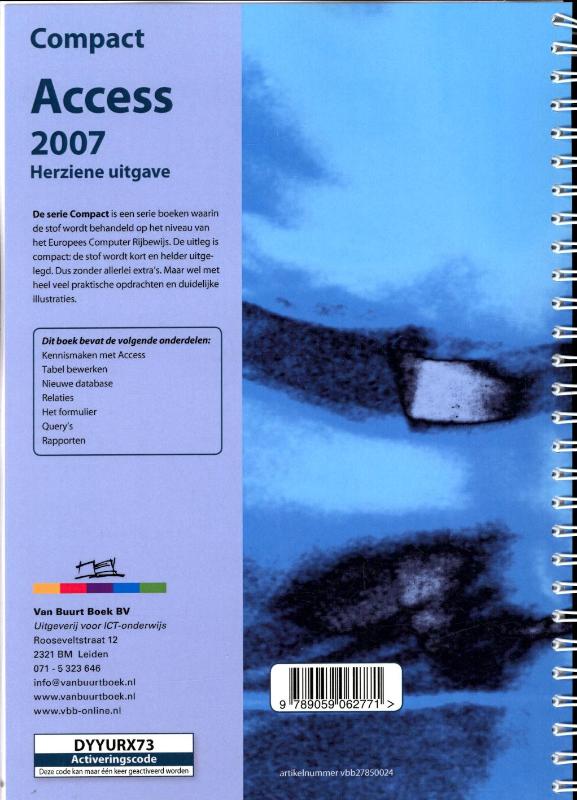 Achterkant van 2007