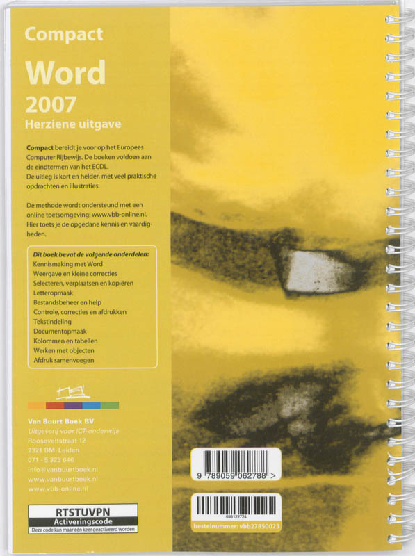 Achterkant van 2007