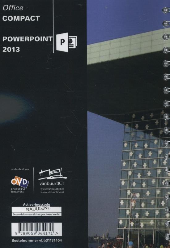 Achterkant van Powerpoint 2013
