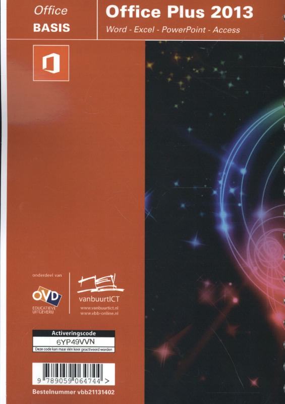 Achterkant van Office Plus 2013