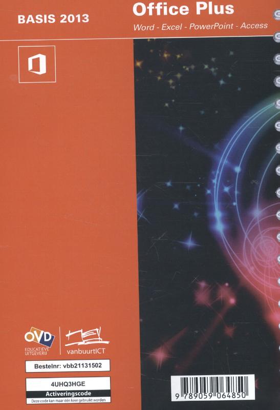 Achterkant van Basisboek office 2013 Plus