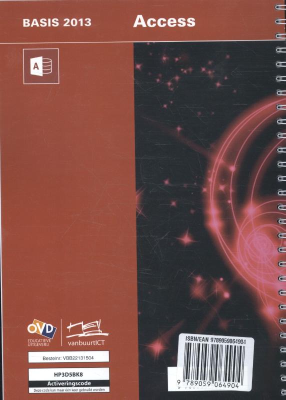Achterkant van Office Basis Access 2013