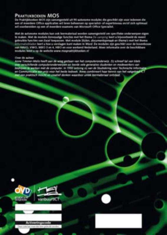 Achterkant van Praktijkboek MOS Basis Excel 2013