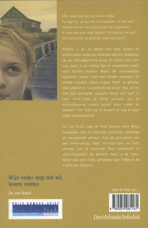 Achterkant van Mijn vader zegt dat wij levens redden