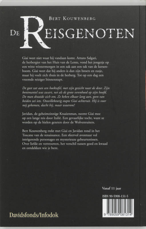 Achterkant van De reisgenoten
