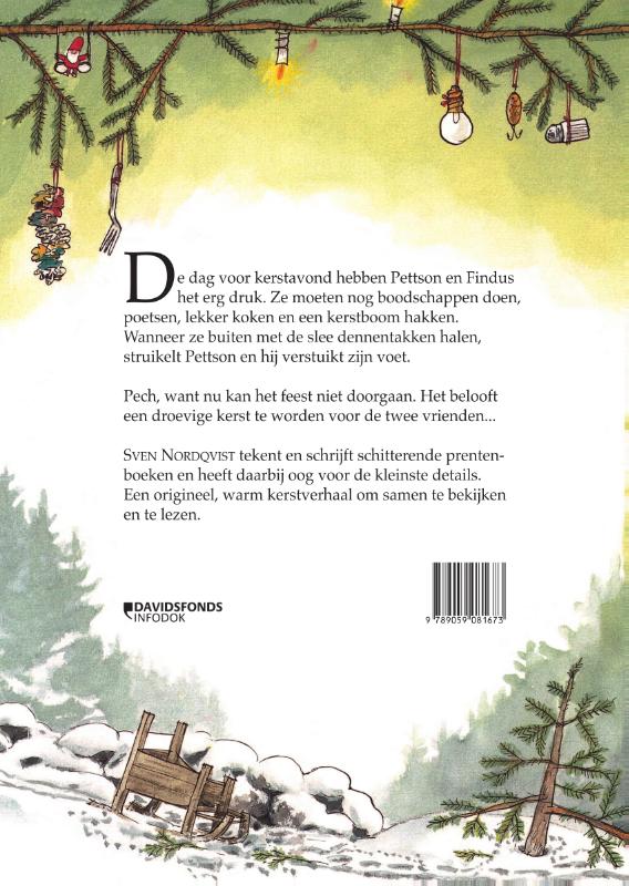 Achterkant van Pettson viert Kerstmis