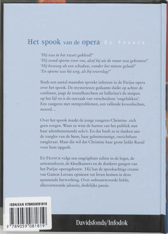 Achterkant van Het spook van de opera