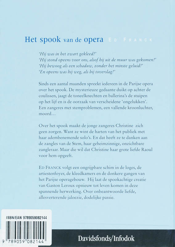Achterkant van Het spook van de opera