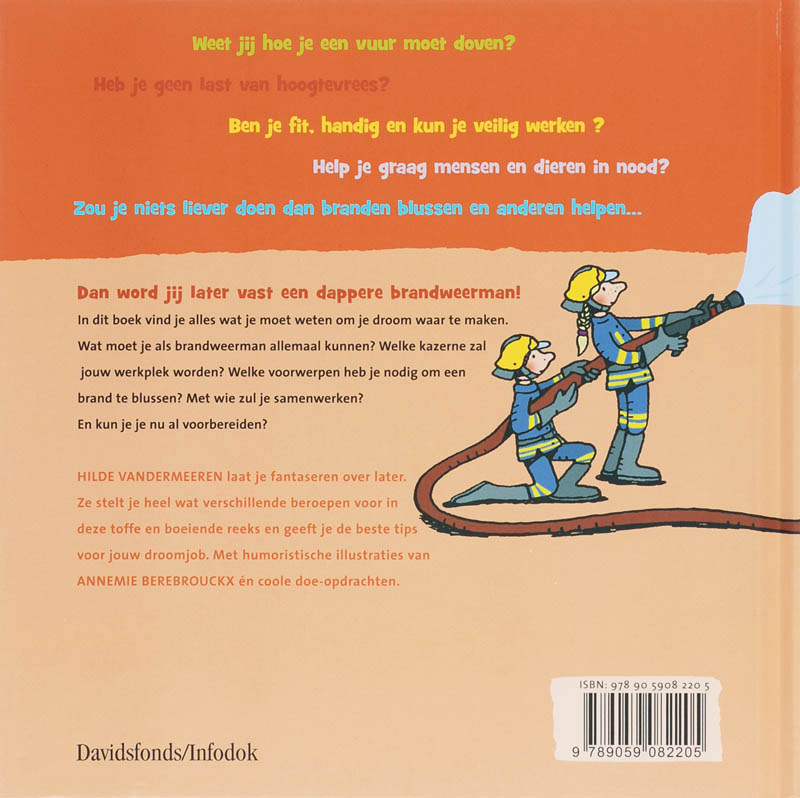 Achterkant van Later word ik ... brandweerman