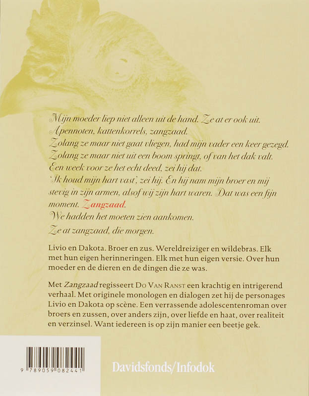 Achterkant van Zangzaad