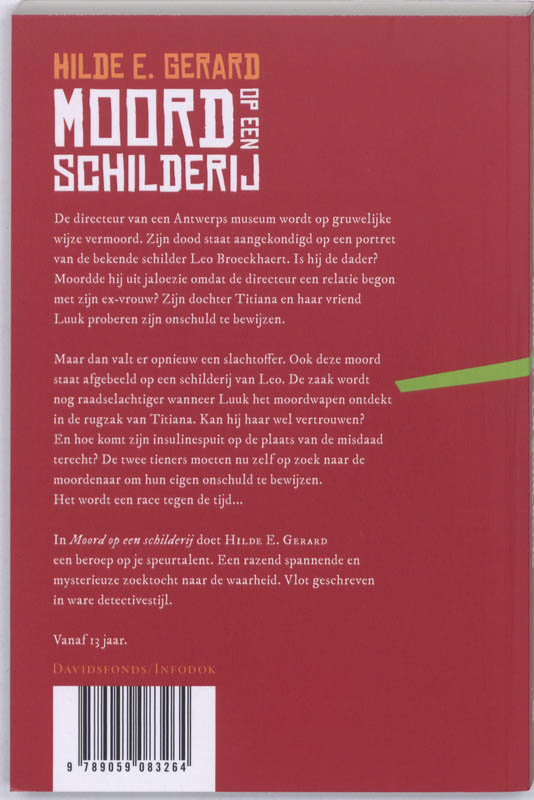 Achterkant van Moord op een schilderij