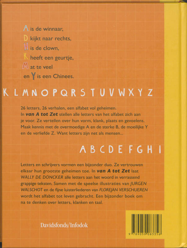 Achterkant van Van A tot Zet