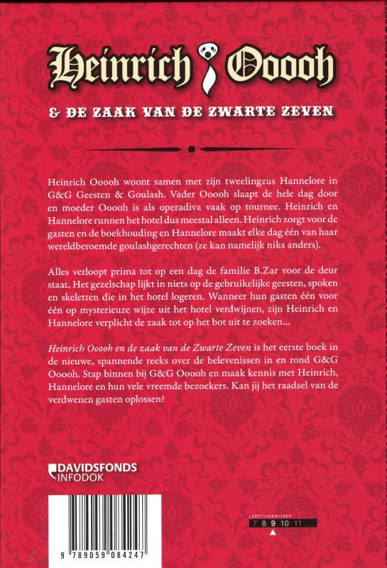 Achterkant van Heinrich Ooooh & de zaak van de Zwarte Zeven