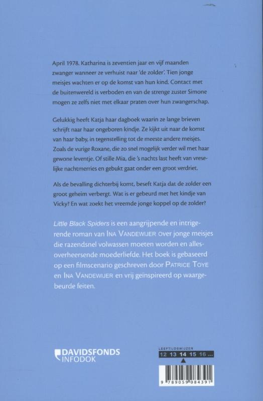 Achterkant van Little black spiders