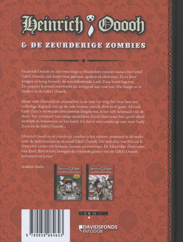 Achterkant van Heinrich Ooooh en de zeurderige zombies