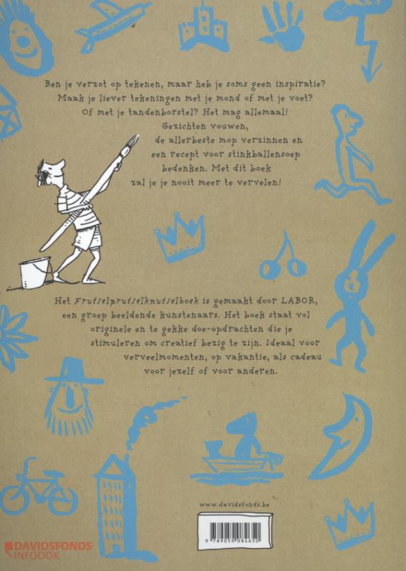 Achterkant van Frutselprutselknutselboek