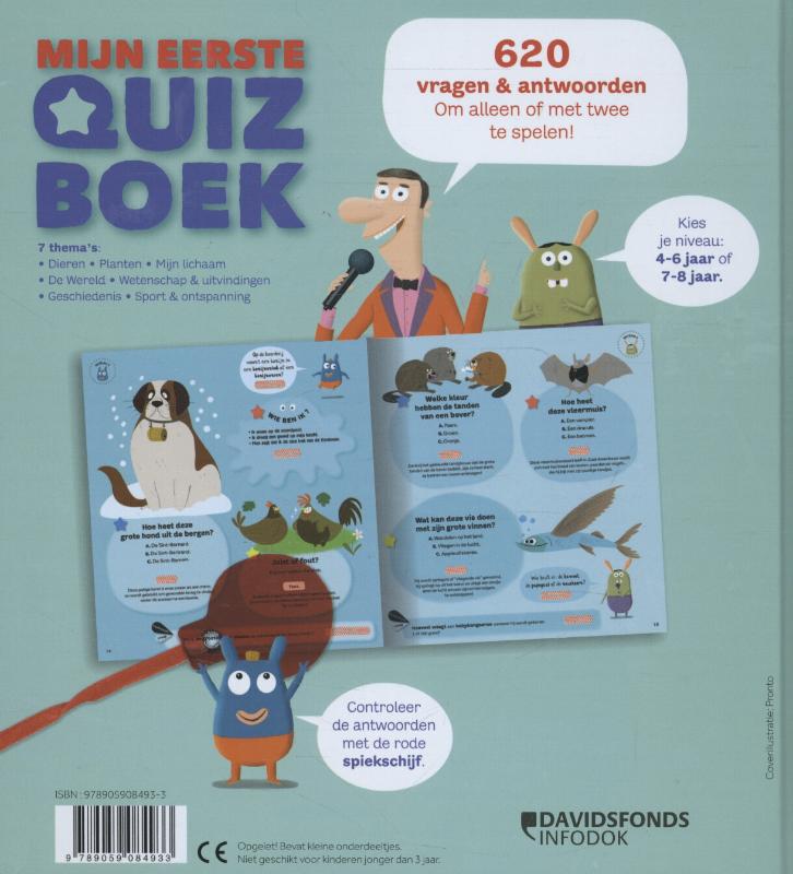 Achterkant van Mijn eerste quizboek