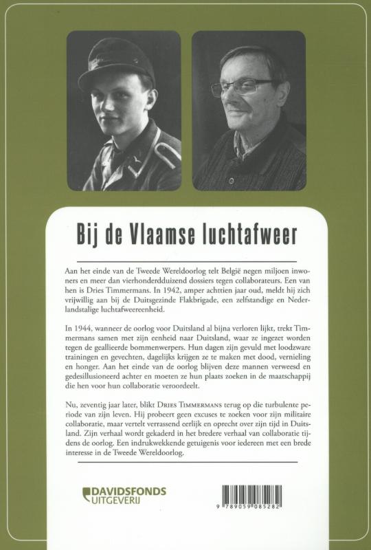 Achterkant van Bij de Vlaamse luchtafweer