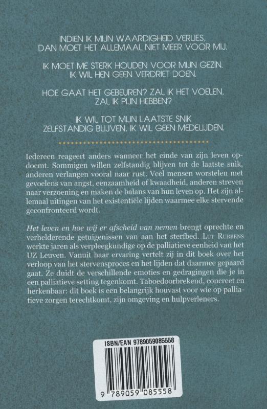 Achterkant van Het leven en hoe wij er afscheid van nemen