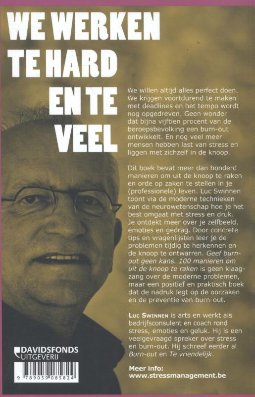 Achterkant van Geef burn-out geen kans