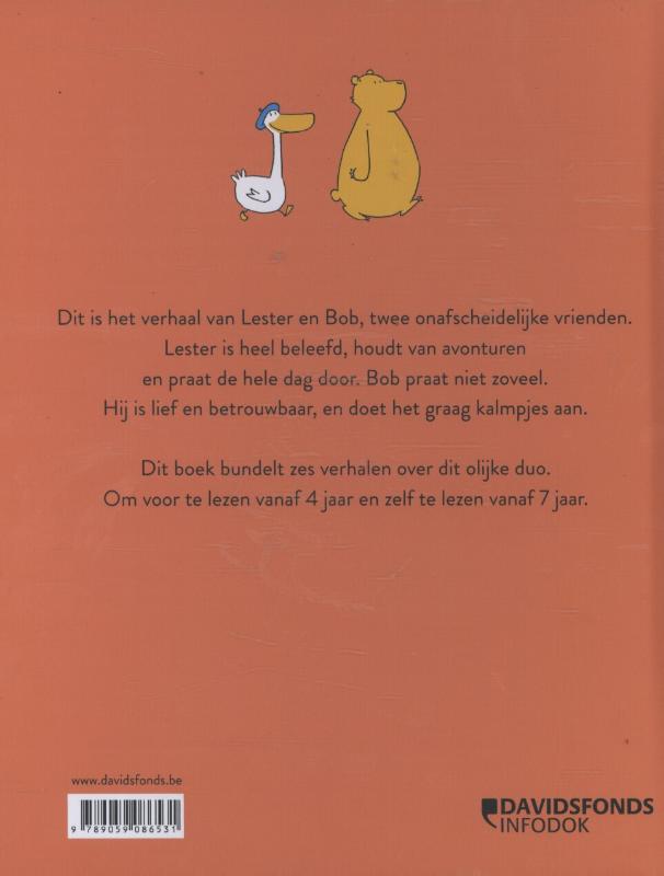 Achterkant van De avonturen van Lester en Bob