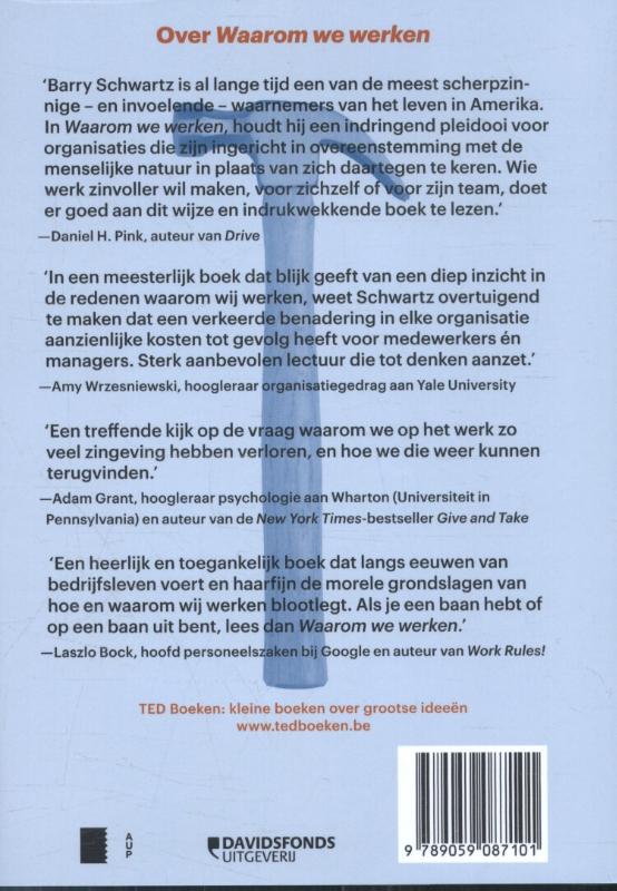 Achterkant van Waarom we werken