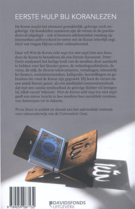 Achterkant van Wat de Koran echt zegt (en niet zegt)