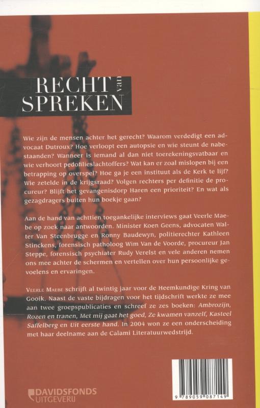 Achterkant van Recht van spreken