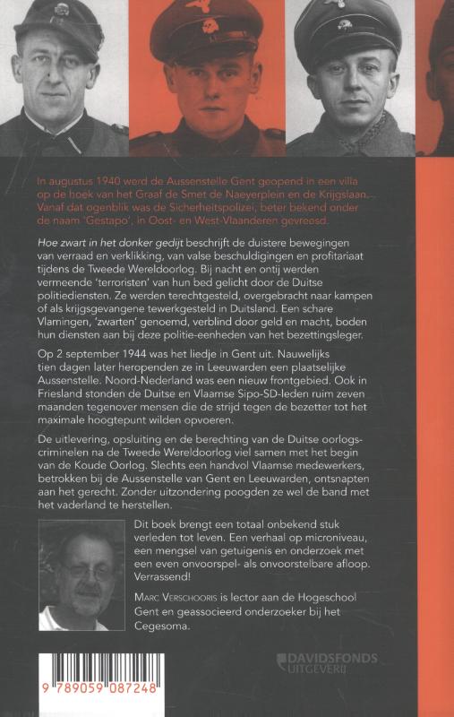 Achterkant van Hoe zwart in het donker gedijt
