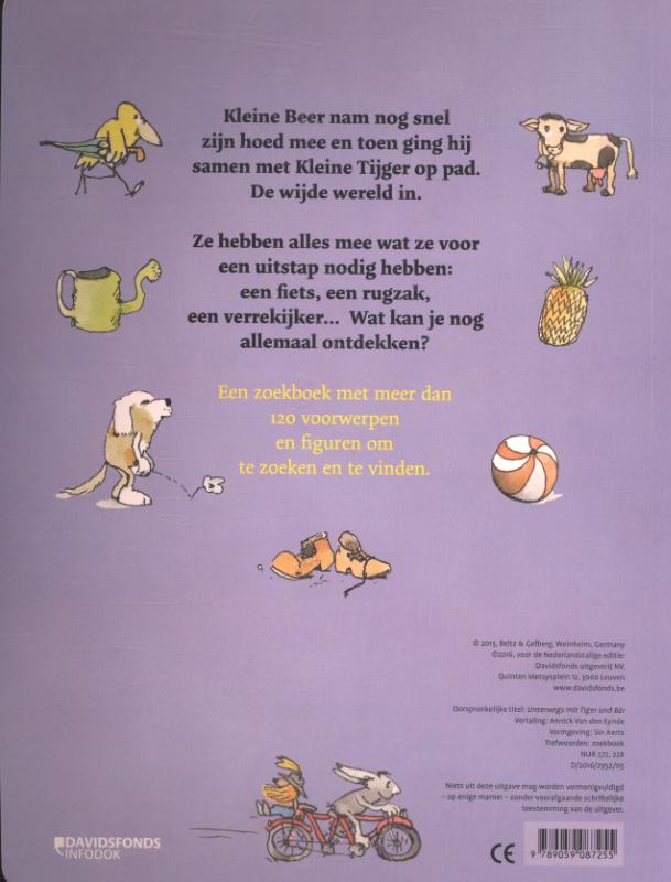 Achterkant van Op stap met kleine beer en kleine tijger
