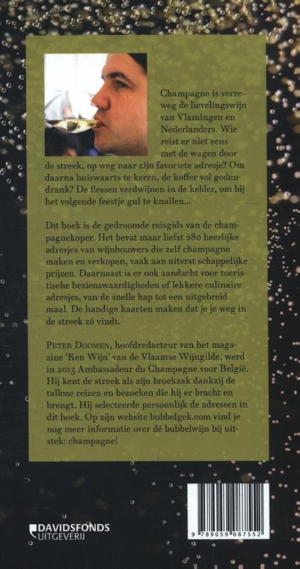 Achterkant van Meer dan 200 Champagneadresjes