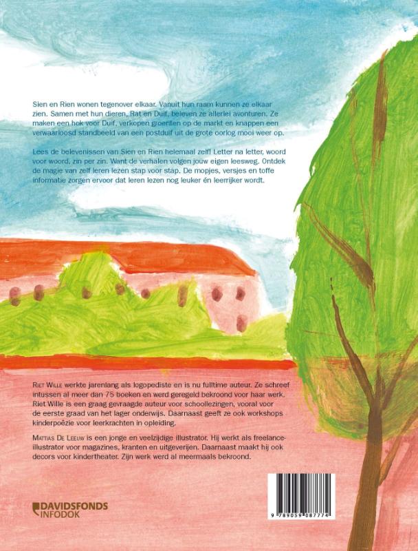Achterkant van Mijn eerste groeiboek: Sien rijmt op Rien