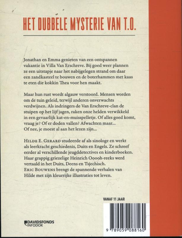 Achterkant van Het dubbele mysterie van T.O.