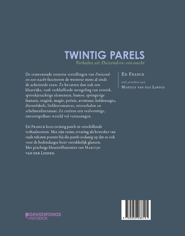 Achterkant van Twintig parels
