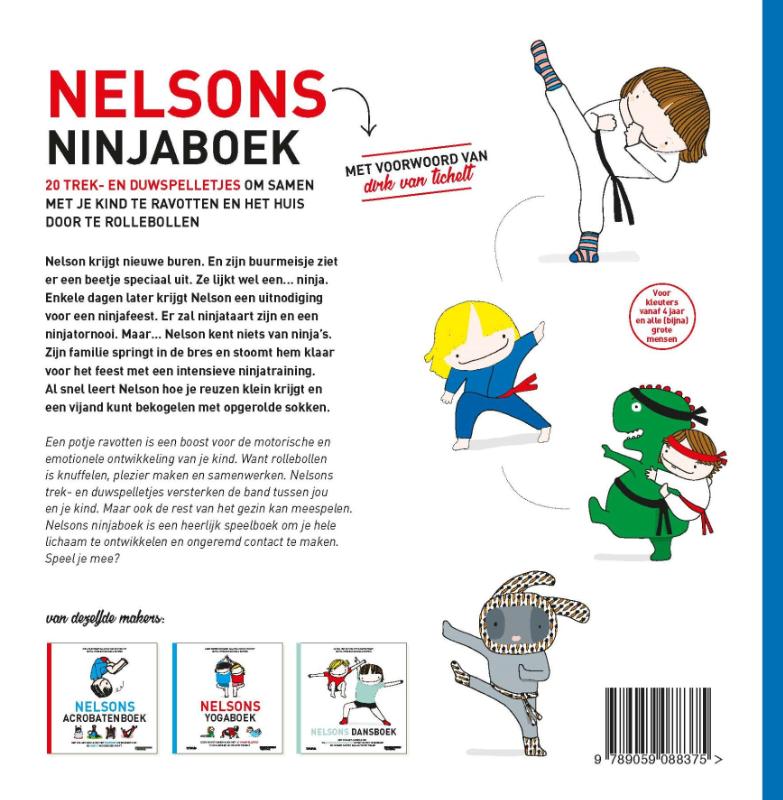 Achterkant van Nelsons Ninjaboek
