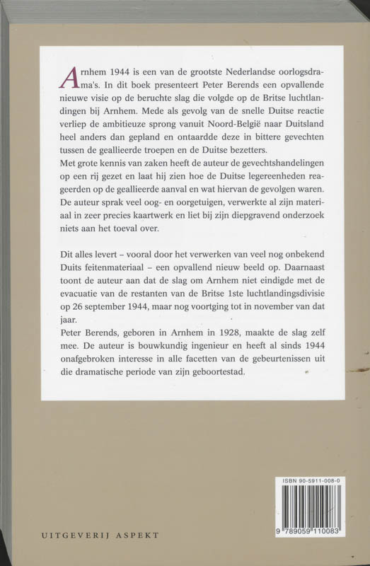Achterkant van Een andere kijk op de slag om Arnhem