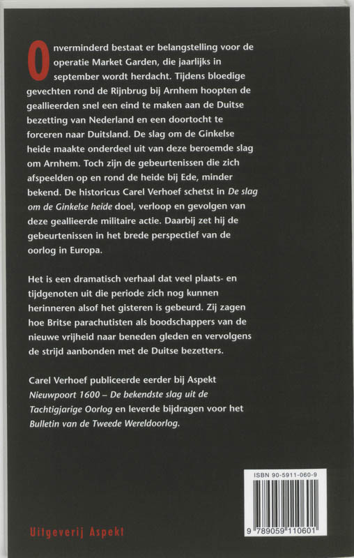 Achterkant van De slag om de Ginkelse Heide