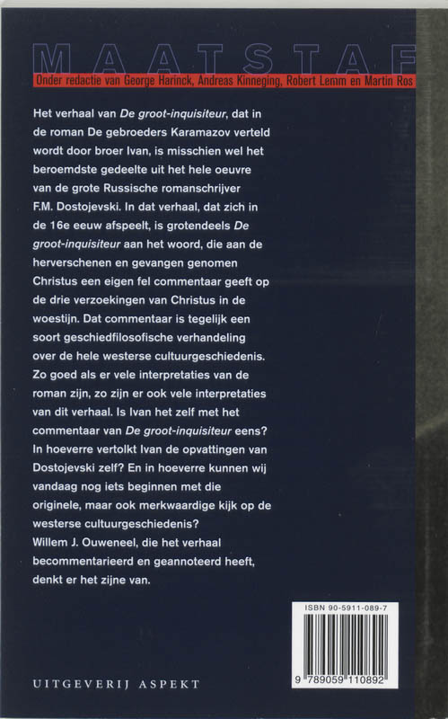 Achterkant van De groot-inquisiteur