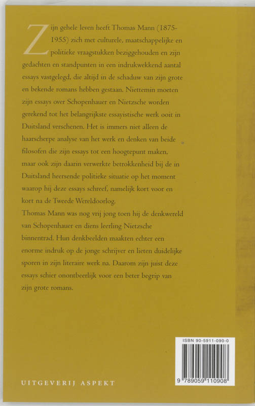 Achterkant van Nietzsche en Schopenhauer