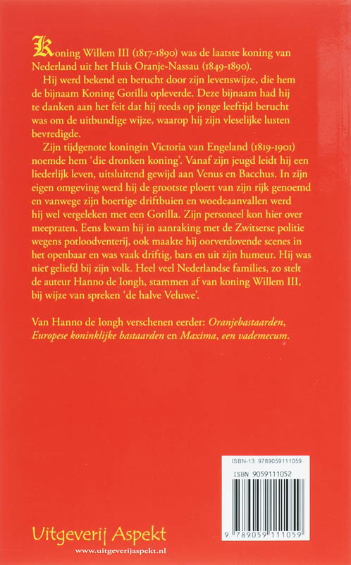 Achterkant van De bastaarden van Koning Gorilla en hun nakomelingen