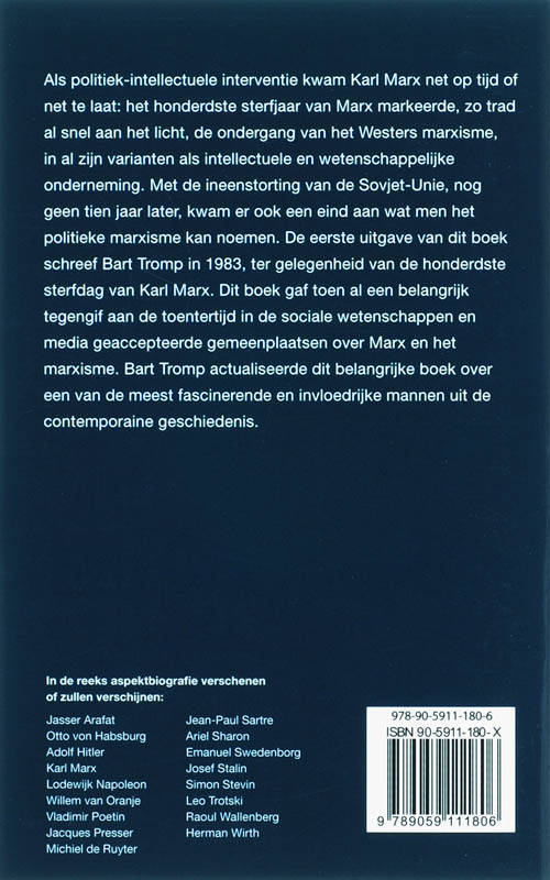 Achterkant van Karl Marx leven & werk