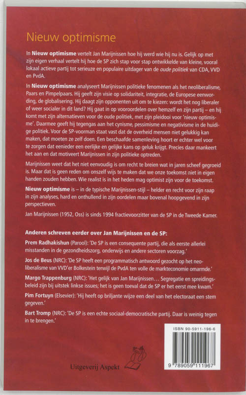 Achterkant van Nieuw optimisme