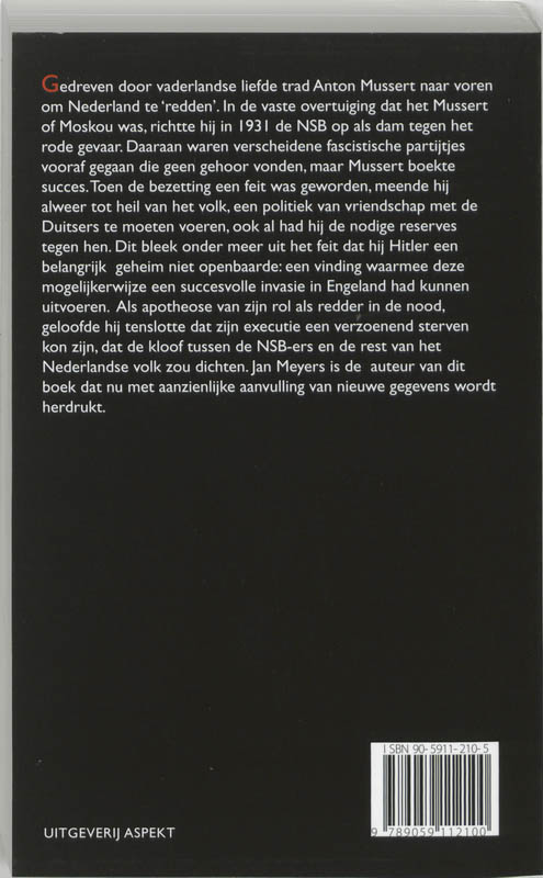 Achterkant van Mussert, een politiek leven