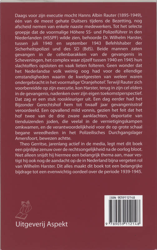Achterkant van De ploert Hans Albin Rauter en de correcte ambtenaar Wilhelm Harster