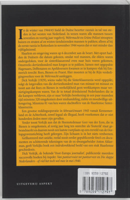 Achterkant van De Sinterklaas razzia van 1944